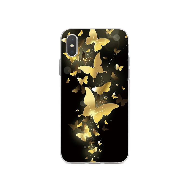 Силиконовый чехол для телефона iPhone 6 S 7 8 Plus X XR XS MAX 5 5S SE с кроликом бабочкой