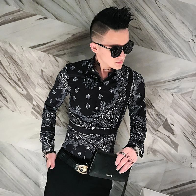 Camisa masculina осень мужские рубашки с длинным рукавом стройная фигура chemise homme на