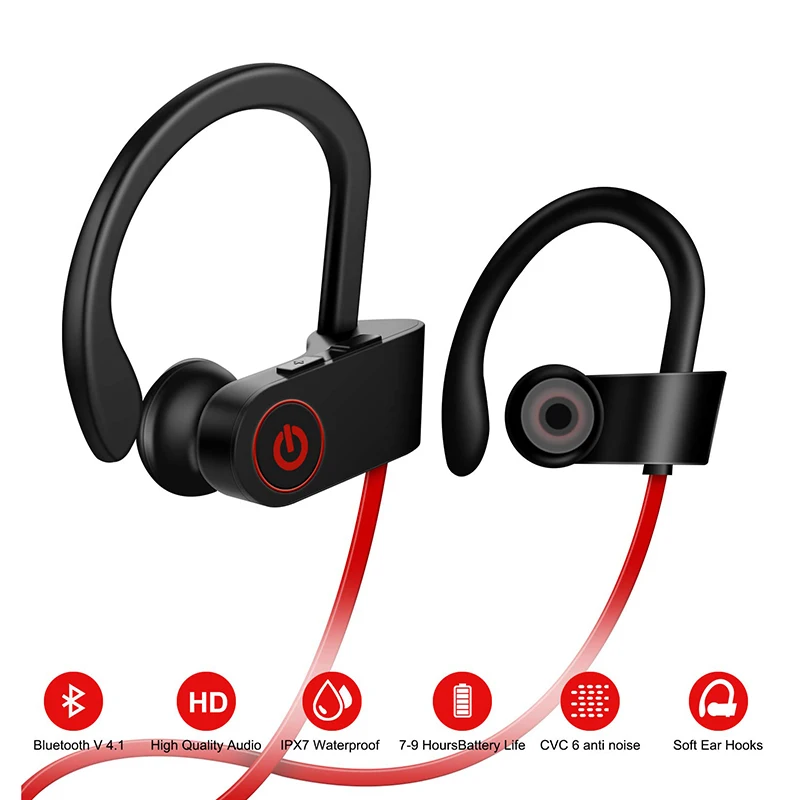 Rovtop Bluetooth наушники IPX7 водонепроницаемые беспроводные наушники спортивные басовые стерео наушники с микрофоном для iPhone Xiaomi samsung Z2