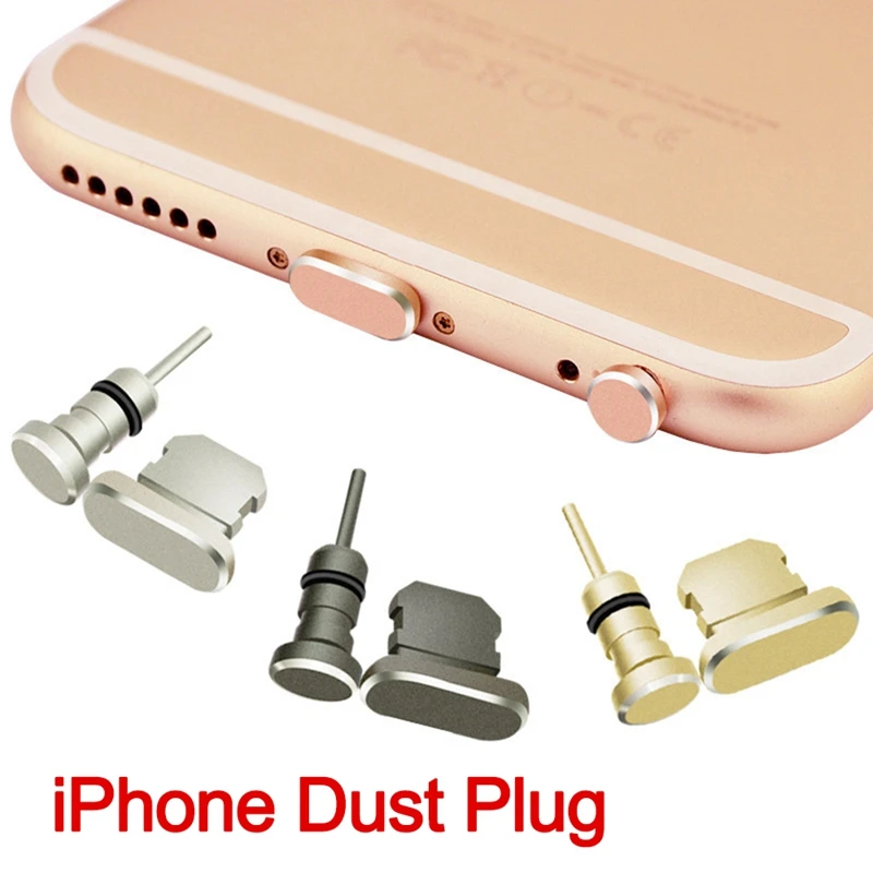 Universial Dust Plus для iPhone 8 7 6 S 5 5S SE iPad зарядный порт разъем наушников USB Matel набор пылевых