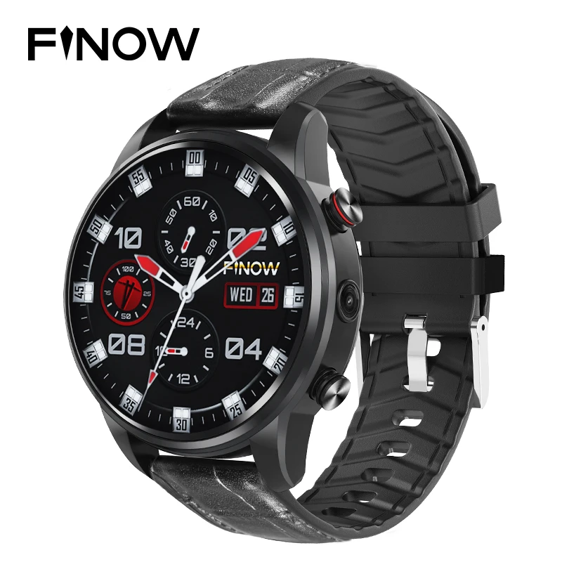 Новинка Finow X7 4G Смарт часы MTK6739 Android 7,1 четырехъядерный reloj inteligente для мужчин 1,39 дюймов AMOLED 2MP Pixel SmartWatch