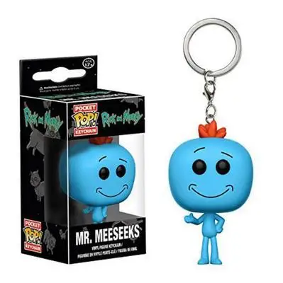 MR.MEESEEKS FUNKO POP брелок Marvel странные вещи Капитан Америка Сейлор Мун Игра престолов малефисент с коробкой - Цвет: MR.MEESEEKS