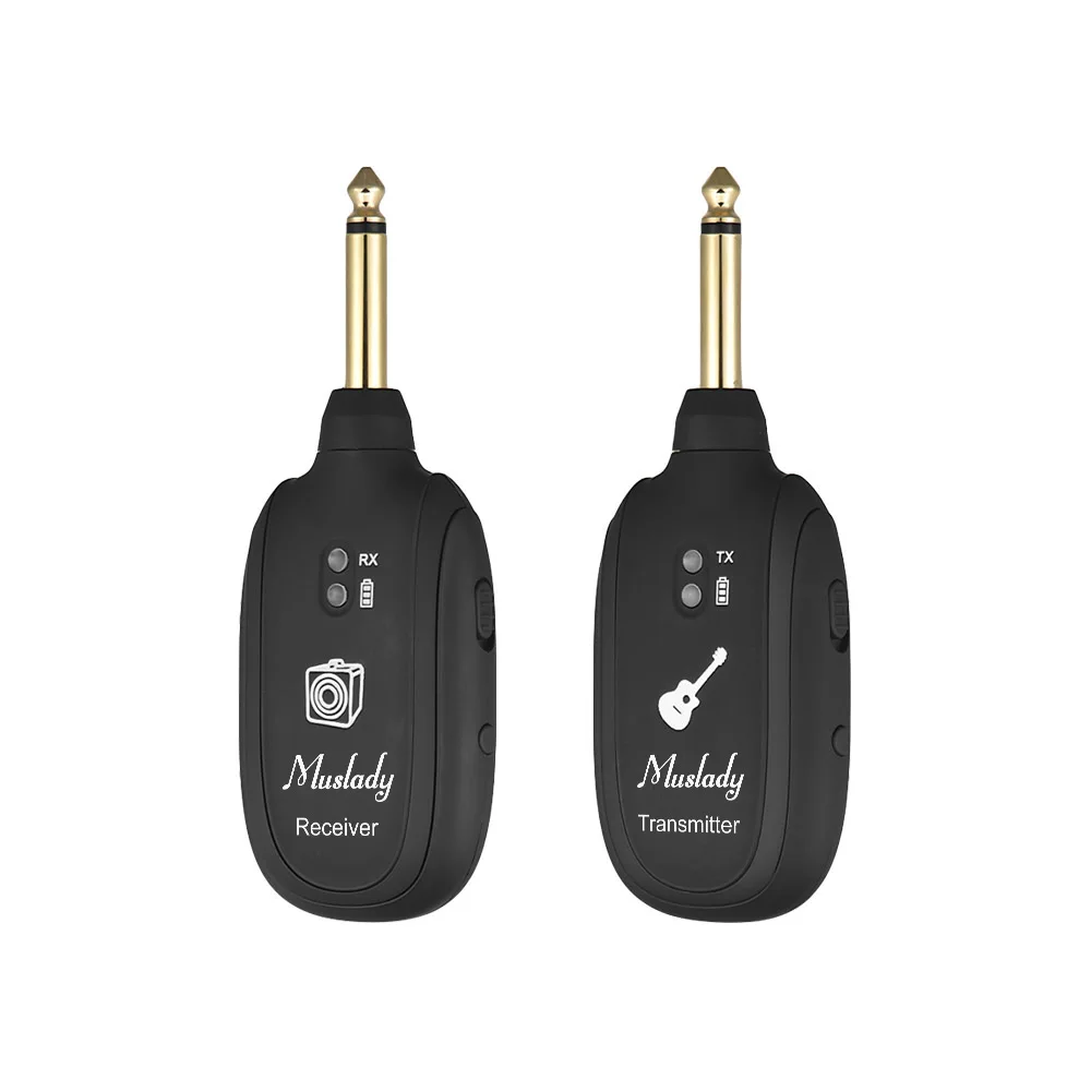 

NEW arrival!! UHF Guitar Wireless System Transmitter Receiver Built-in Rechargeable Lithium Battery Max. 50M Transmission Range