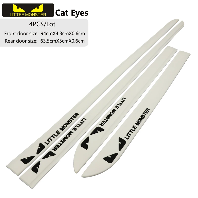cat eyes white Защита кузова автомобиля, защита от царапин, Декоративная полоса, автомобильный Стайлинг для lifan x60 620 520 320x50 solano, Smily - Цвет: cat eyes white