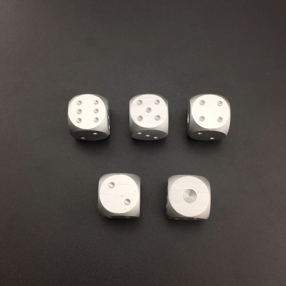 5 шт./компл. женственное серебряное покрытие твердые кости для домино игровая