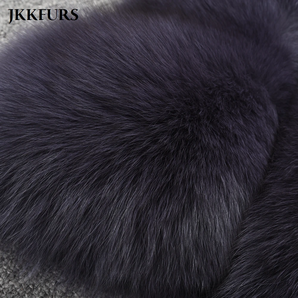 JKKFURS Новые поступления Для женщин реальные жилеты из лисьего меха теплые зимние мягкий жилет модный жилет толстый слой S1466
