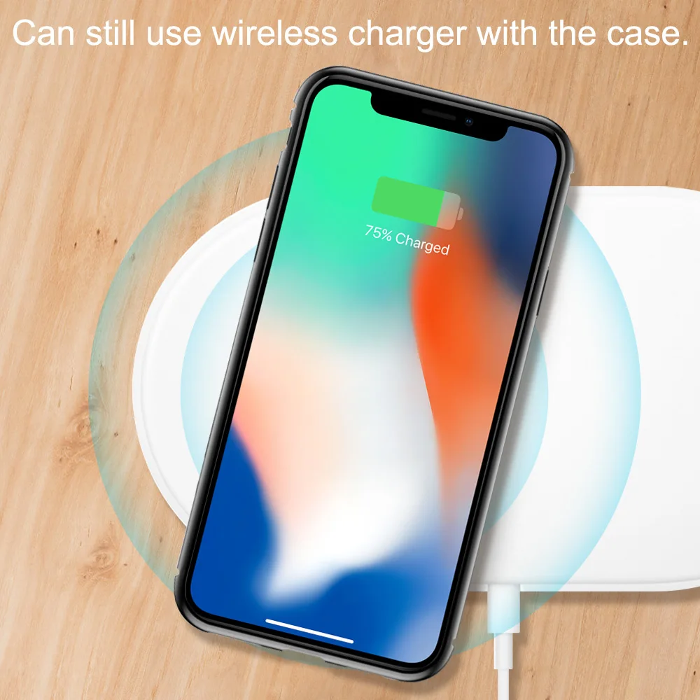Магнитный поглощающий чехол CASEIER для телефона iPhone X XS MAX XR Задняя стеклянная