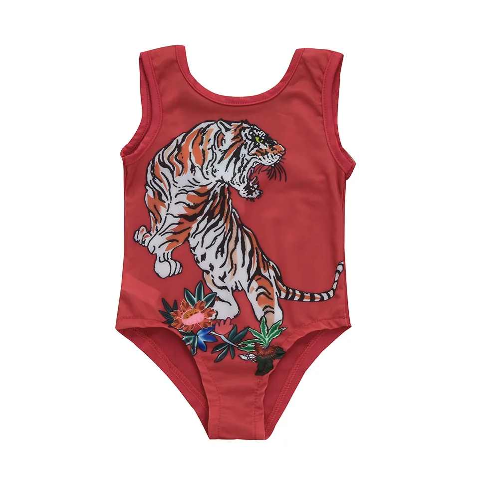 Детский купальный костюм для маленьких девочек пляжный купальник С Рисунком