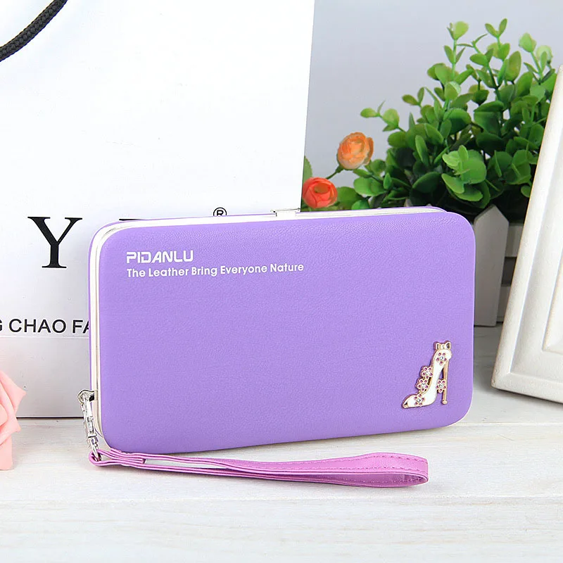Purple KEFO женский кошелек Овальный кошелек Чехол универсальный чехол для Iphone 9 Plus для Iphone X 10 4S 5s SE 6 6 S 7 8 Plus Shell - Цвет: Purple