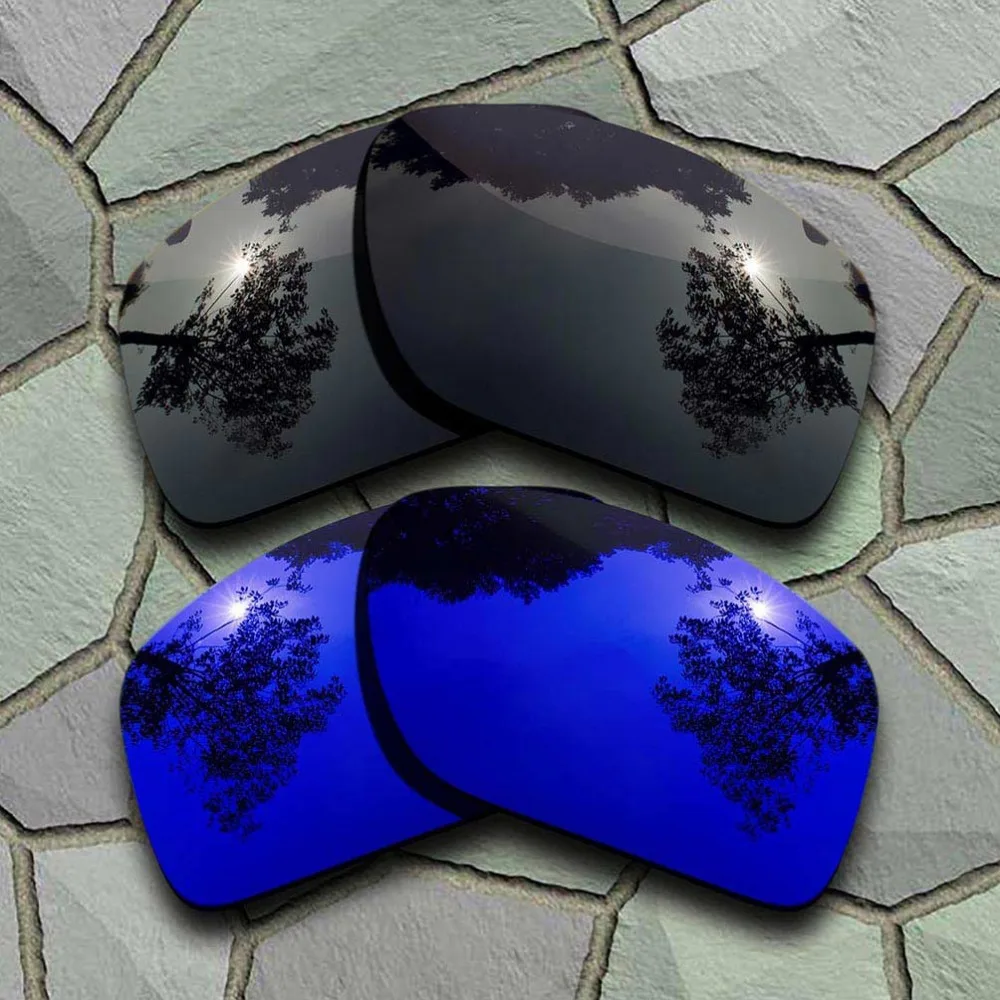 Grey Black&Violet Blue Sunglasses Polarized Replacement Lenses for Oakley Big Taco