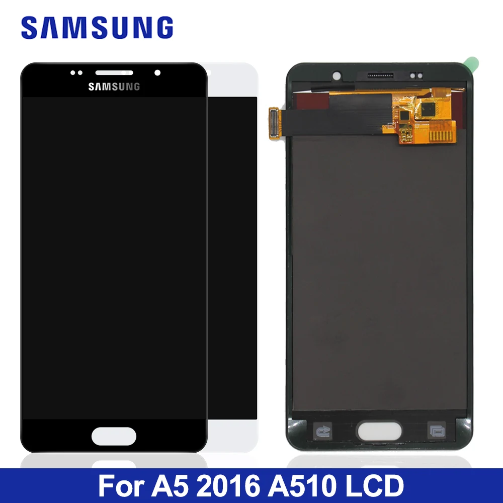 Может регулировать ЖК-дисплей Замена для Samsung Galaxy A5 A510 A510F A510M A510FD ЖК-дисплей кодирующий преобразователь сенсорного экрана в сборе