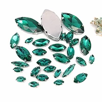 Malachite green Конский глаз смешанный размер 21 разных цветов Стекло шитье супер качество плоские стеклянные кристаллы стразы, diy/одежда 30 шт 8 размеров - Цвет: Malachite green
