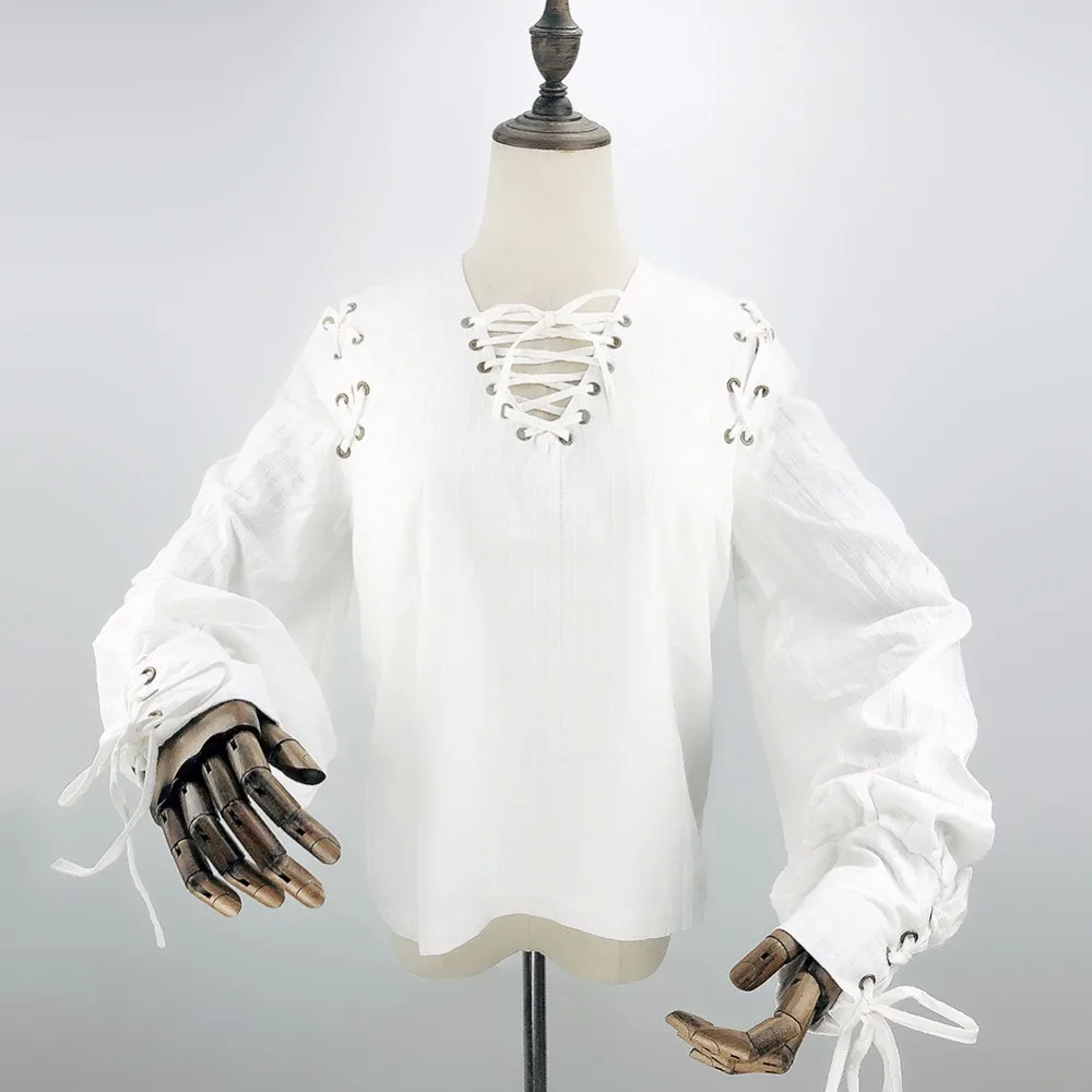 Рубашка женская в стиле стимпанк с длинным рукавом цвет ассортименте | Женская