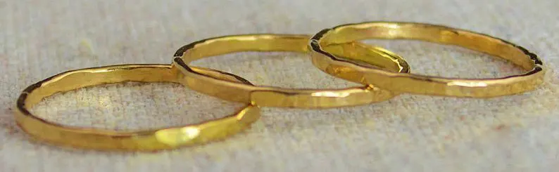 Классический золото Stackable Rings14k Gold Filled Золотой несколько колец фаланговые кольца