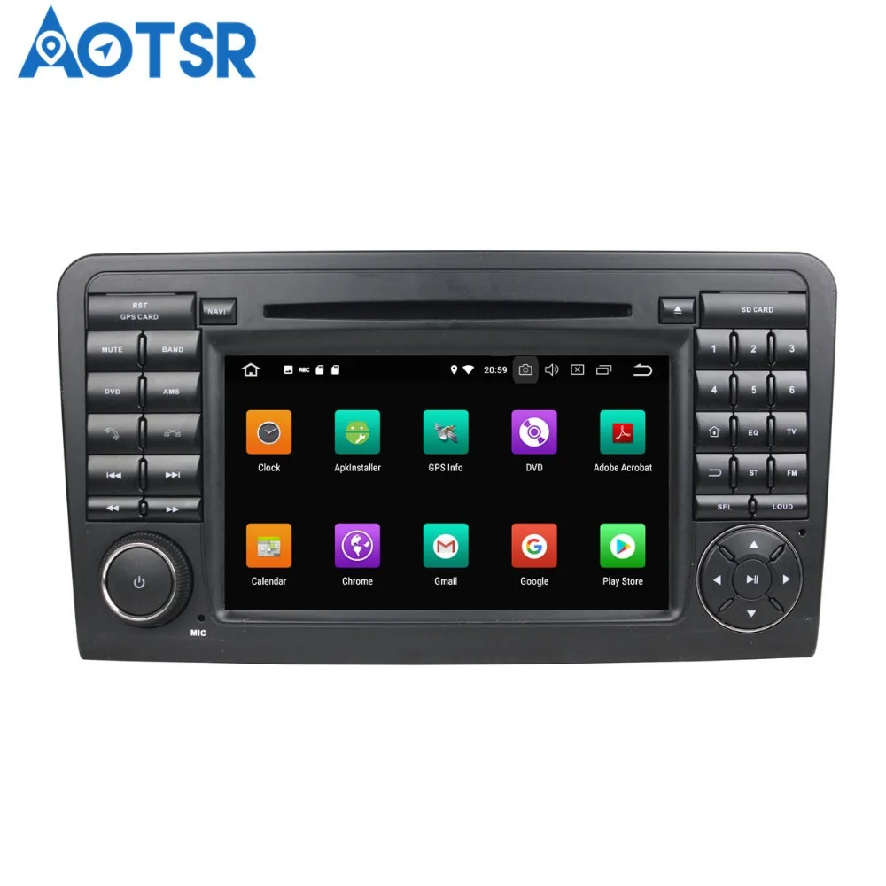 Aotsr Android 8 0 7 1 GPS навигация автомобильный dvd-плеер для Mercedes-Benz ML CLASS W164 (ML300 ML350 ML450 ML500)