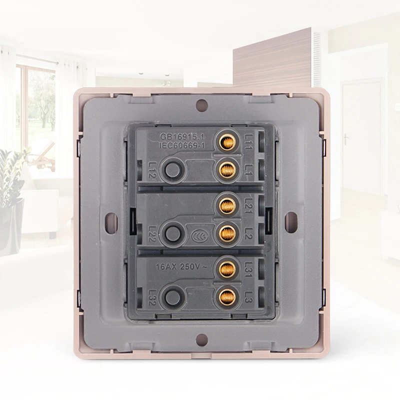 Wall Light Switch Push Button 1/2/3/4 Gang 1/2 Way LED Indicator Interruptor Glass Panel Tool | Обустройство дома