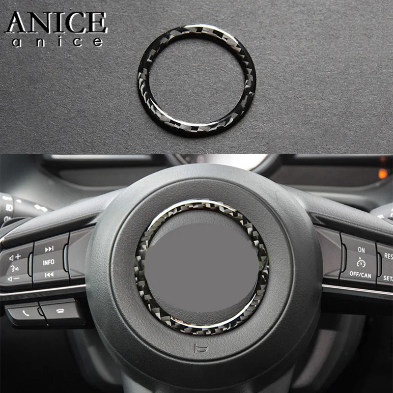 

Carbon Fiber +pu Steering Wheel Circle Cover Fit it for Mazda 2 2018