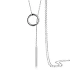 Ожерелье-цепочка для свитера, длинное ожерелье в полоску для женщин, подарок 80 см, ожерелье чокер S-N51