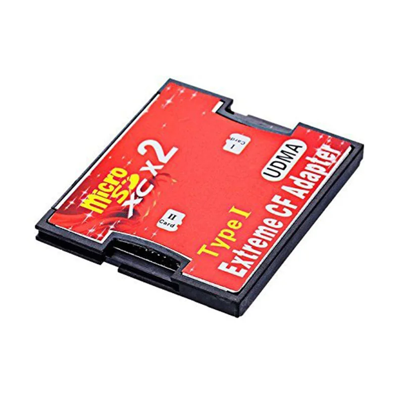 Красный двойной слот Micro SD SDHC SDXC TF для CF адаптер MicroSD экстремальной компактной