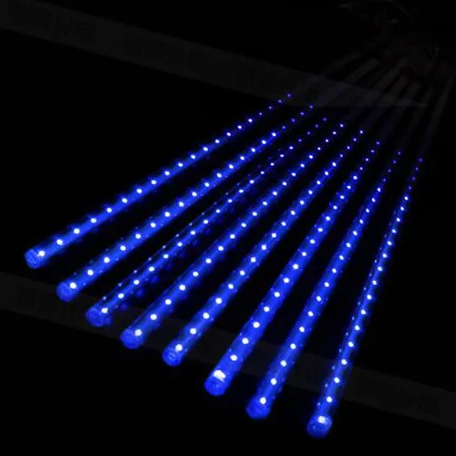 Coversage 50 см метеоритный дождь трубы 3528 SMD 2 шт. Рождественские огни Водонепроницаемый светодио дный рождественские Огни Xmas Строка открытый свет - Испускаемый цвет: Синий