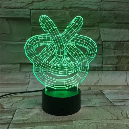 3D лава лампа творческий 7 цветов меняющийся светодиодный ночной Светильник RGB