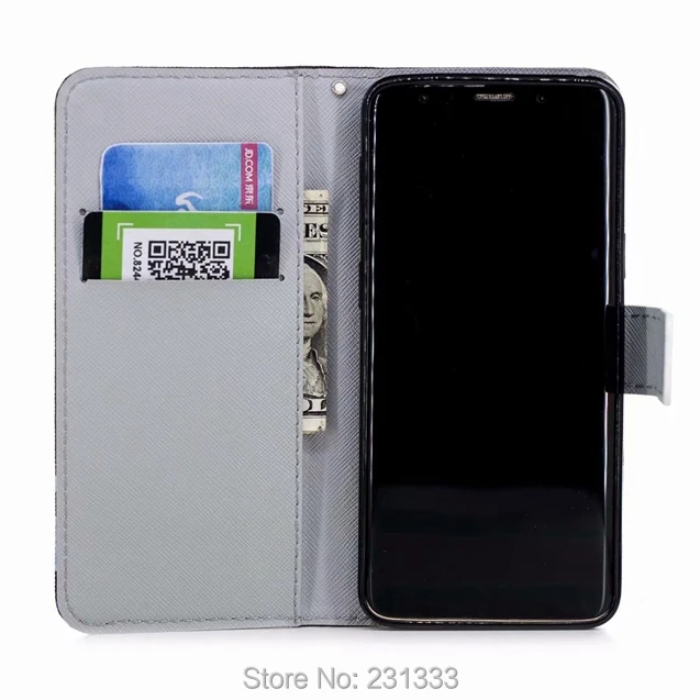 Кожаный чехол кошелек C ku для Samsung Galaxy S9 S8 PLUS S7 S6 EDGE C5 C7 J3 PRO с подставкой и цветком