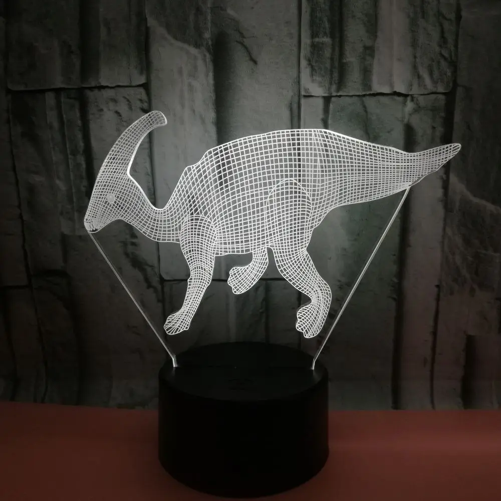 GAOPIN 3D usb-портами и светодиодным индикатором динозавр многоцветная Лампа для