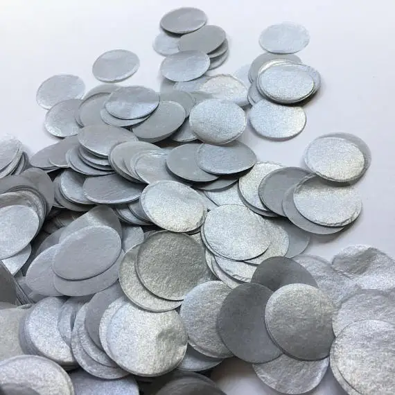 silver Металлические золотые конфетти ткани Свадебный десерт торт пирог бар украшения ИД стол китайский год праздник вечерние воздушные шары - Цвет: silver