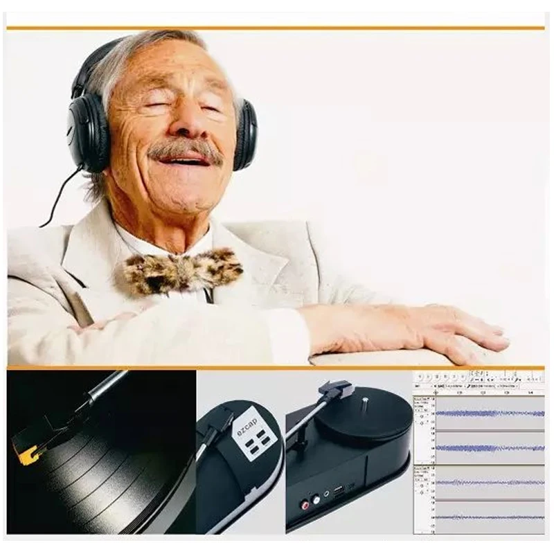 Vinil проигрыватель в mp3 конвертер конвертировать винил USB флэш-диск или SD TF карта