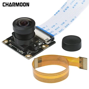 Для Raspberry Pi 3 B + 4 B камера ночного видения широкоугольная камера рыбий глаз 5 м пиксель 1080P камера для Raspberry Pi 4 Модель B