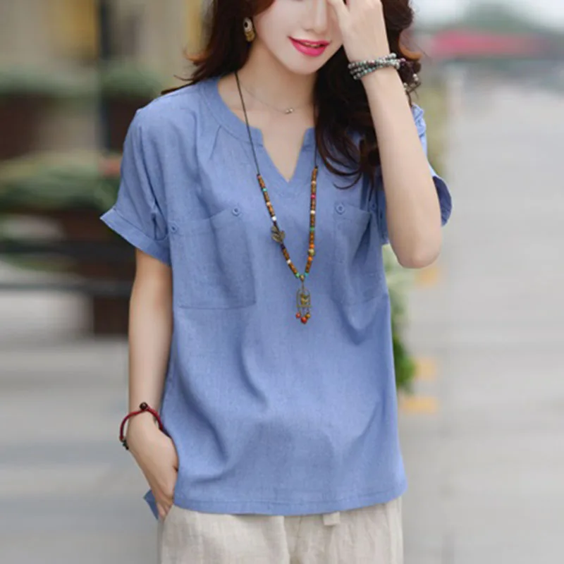 Модные женские повседневные топы с коротким рукавом женская летняя блузка