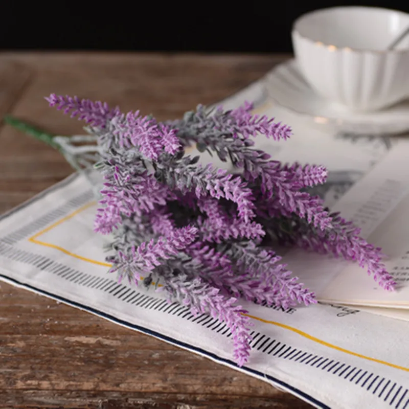 Искусственные Лавандовые искусственные цветы букет с распылителем красивый