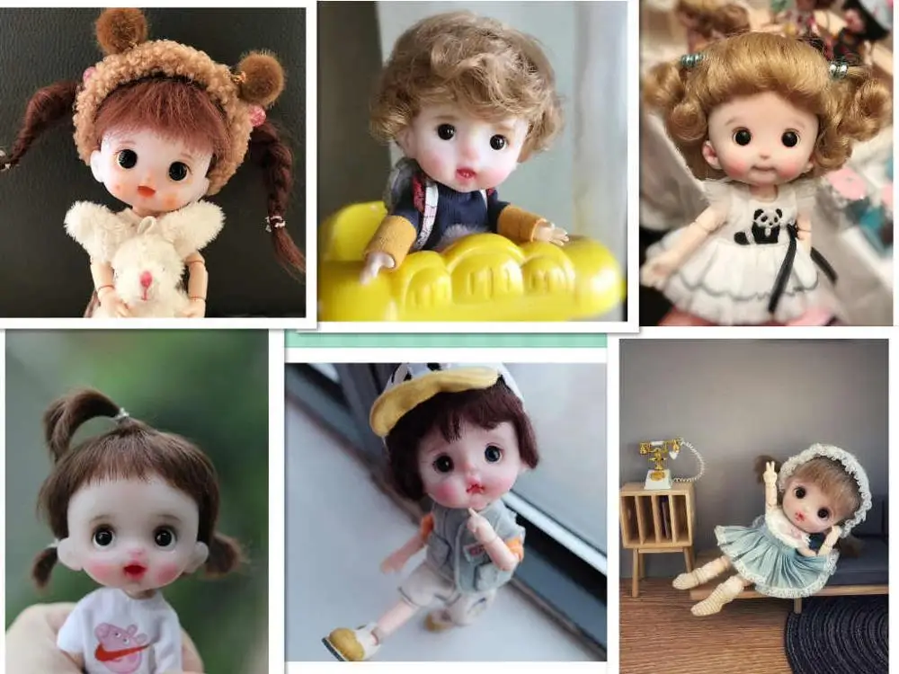 Голова куклы OB11 1/8 BJD голова OB сделай сам полимерная глина