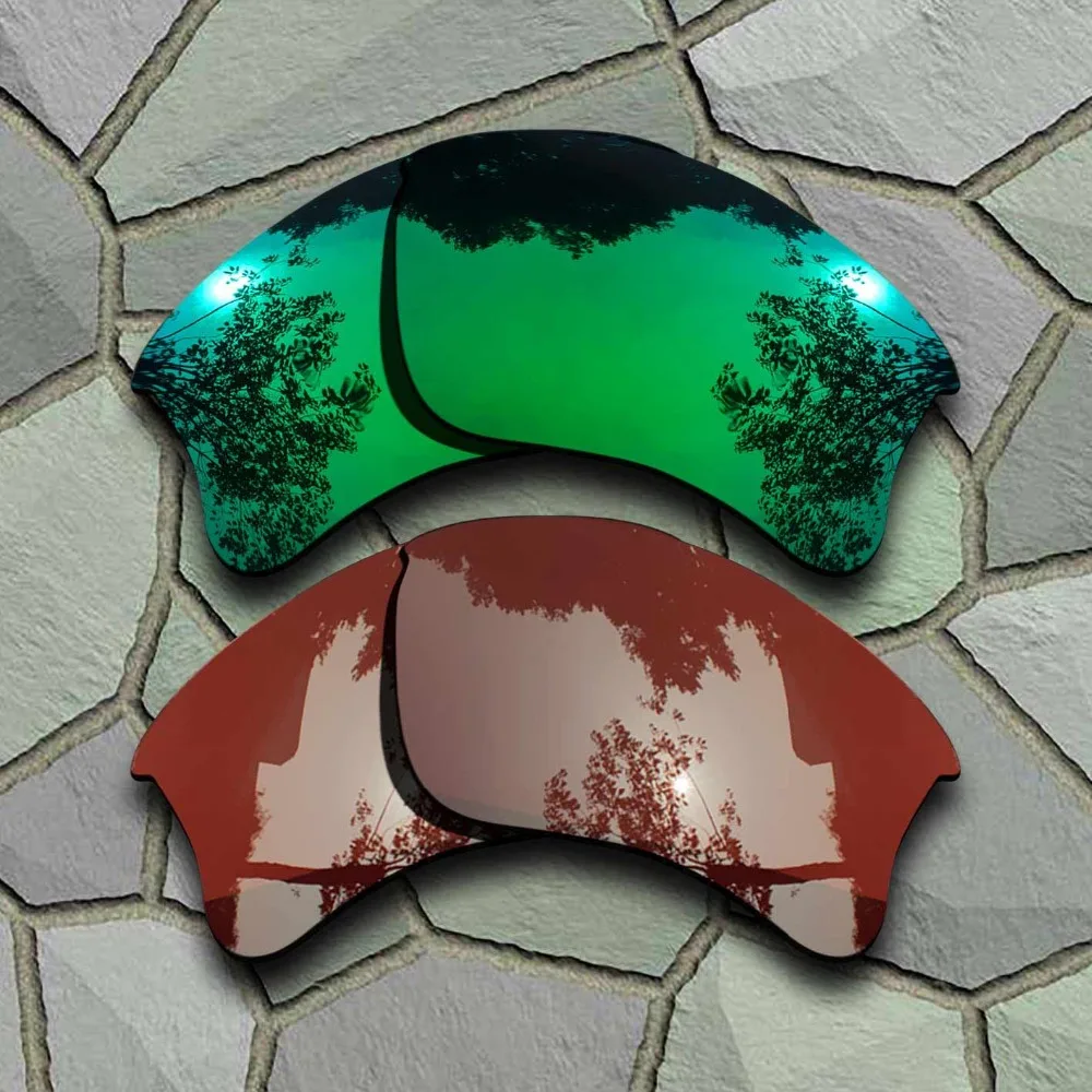 

Jade Green&Bronze Brown Sunglasses Polarized Replacement Lenses for Oakley Flak Jacket XLJ