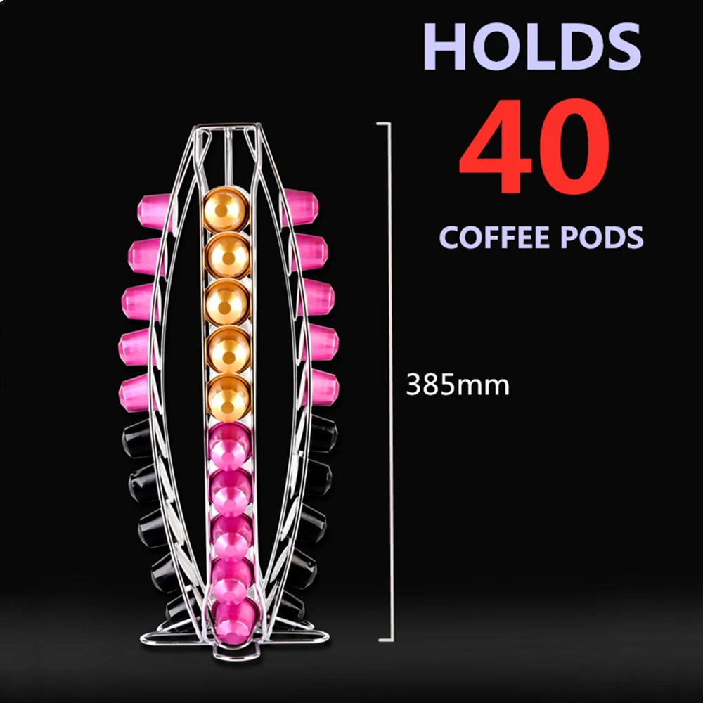 Подставка стойка для кофейных капсул Nespresso вмещает 40 подставка держатель