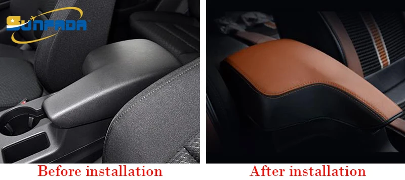 SUNFADA микрофибра кожа/подлокотник коробка кожа обновление защитные автомобильные