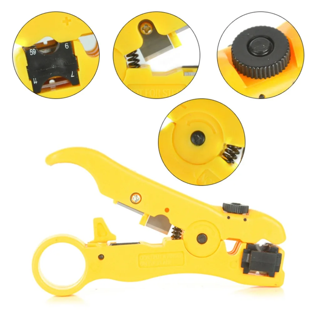 F Head Press Plier Crimping Pliers Coaxial Cable Wire Kit Tool Crimper Alicate Stripping Spanner Seperator Set | Инструменты