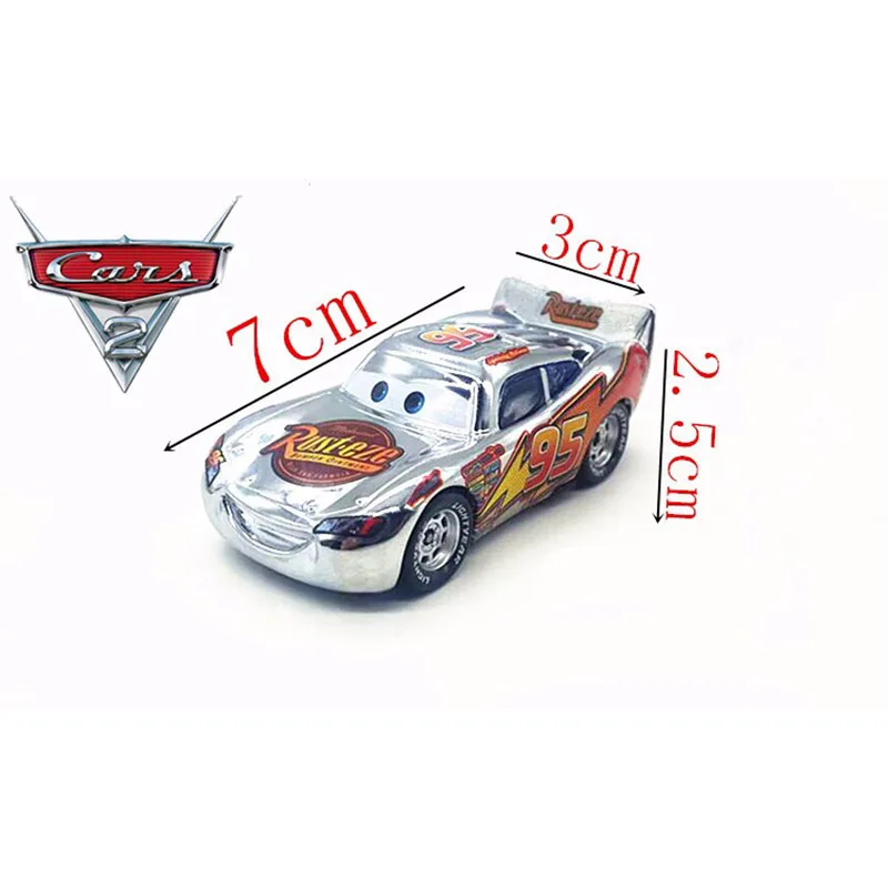 Disney Pixar Cars 2 Gold Silver Figures Toy Metal Action simulation light Car | Игрушки и хобби