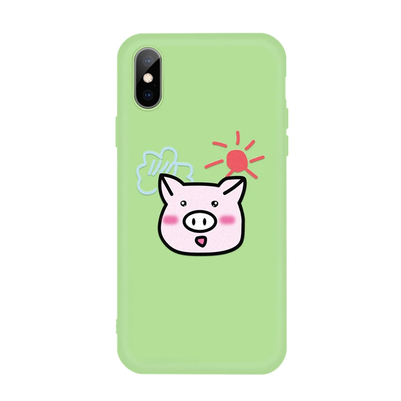 06 Милый чехол кактус Жираф для iPhone 6, 6S Plus, 5, 5S, SE, 8 Plus, X, 10, 7, 7 Plus, XS Max, милый мягкий силиконовый чехол для влюбленных авокадо - Цвет: 06