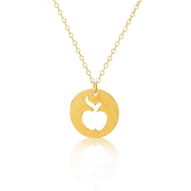 2017 наставника учитель подарки Gold Filled Apple Ожерелья и подвески для Для женщин