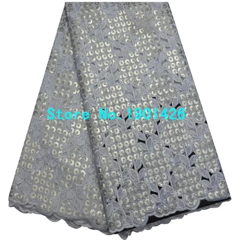 Latest African Hand cut Swiss Voile Lace Fabric High Quality Double Organza In Switzerland With Full Sequins XY3733 | Дом и сад
