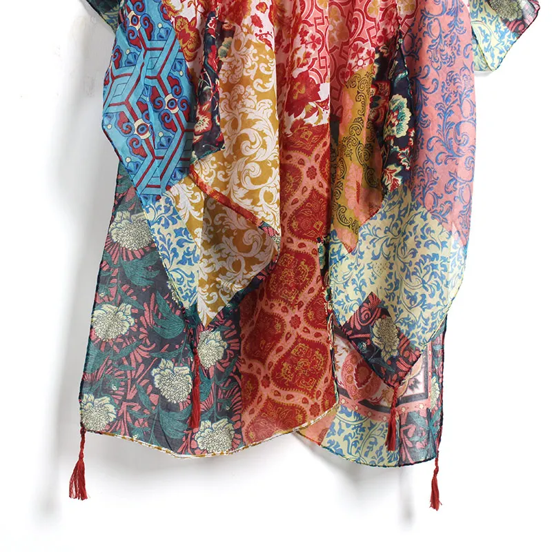 Женское пляжное платье-парео Пляжное Платье-парео из шифона с принтом | Женская