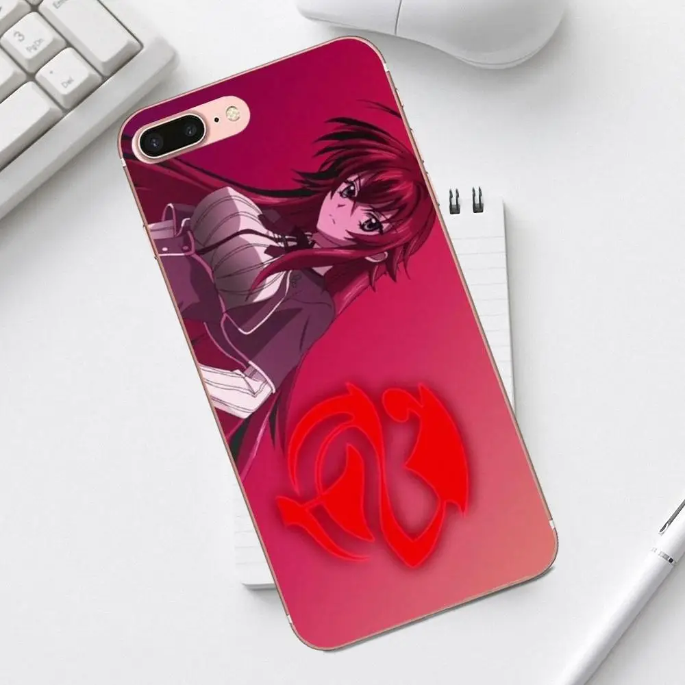 Qdowpz мягкий для iPhone 4 4S 5 5C SE 6 6S 7 8 Plus X XS Max XR Galaxy A3 A5 J1 J3 J5 J7 2017 Akeno Rias Gremory High School