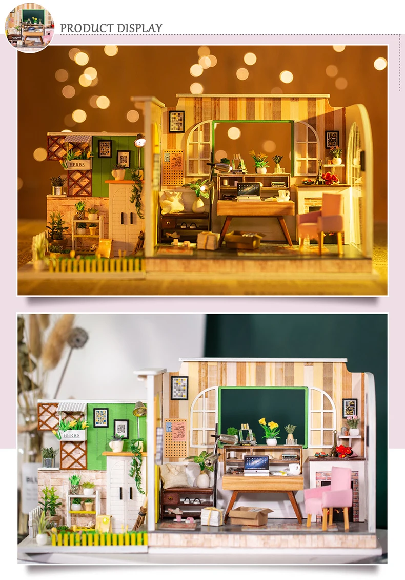 Cutebee кукольный дом мебель миниатюрный кукольный домик DIY миниатюрный дом комната коробка театр игрушки для детей DIY кукольный домик Njxw-B