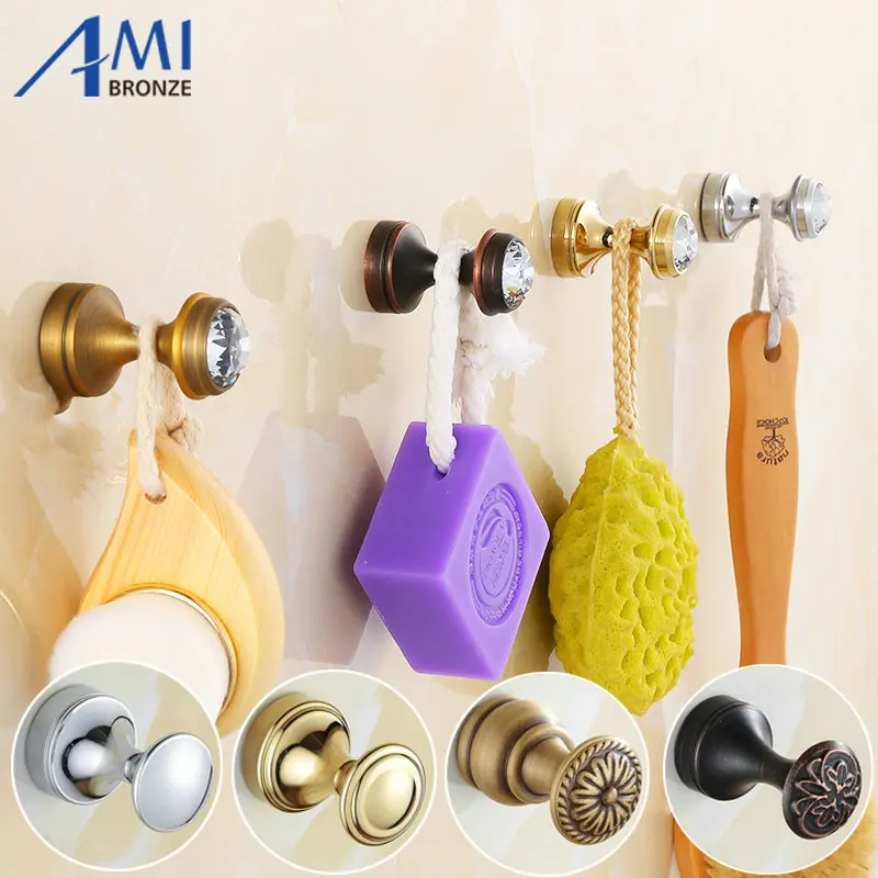 Настенные крючки для одежды монтируемые под старину латунная одежда полотенец