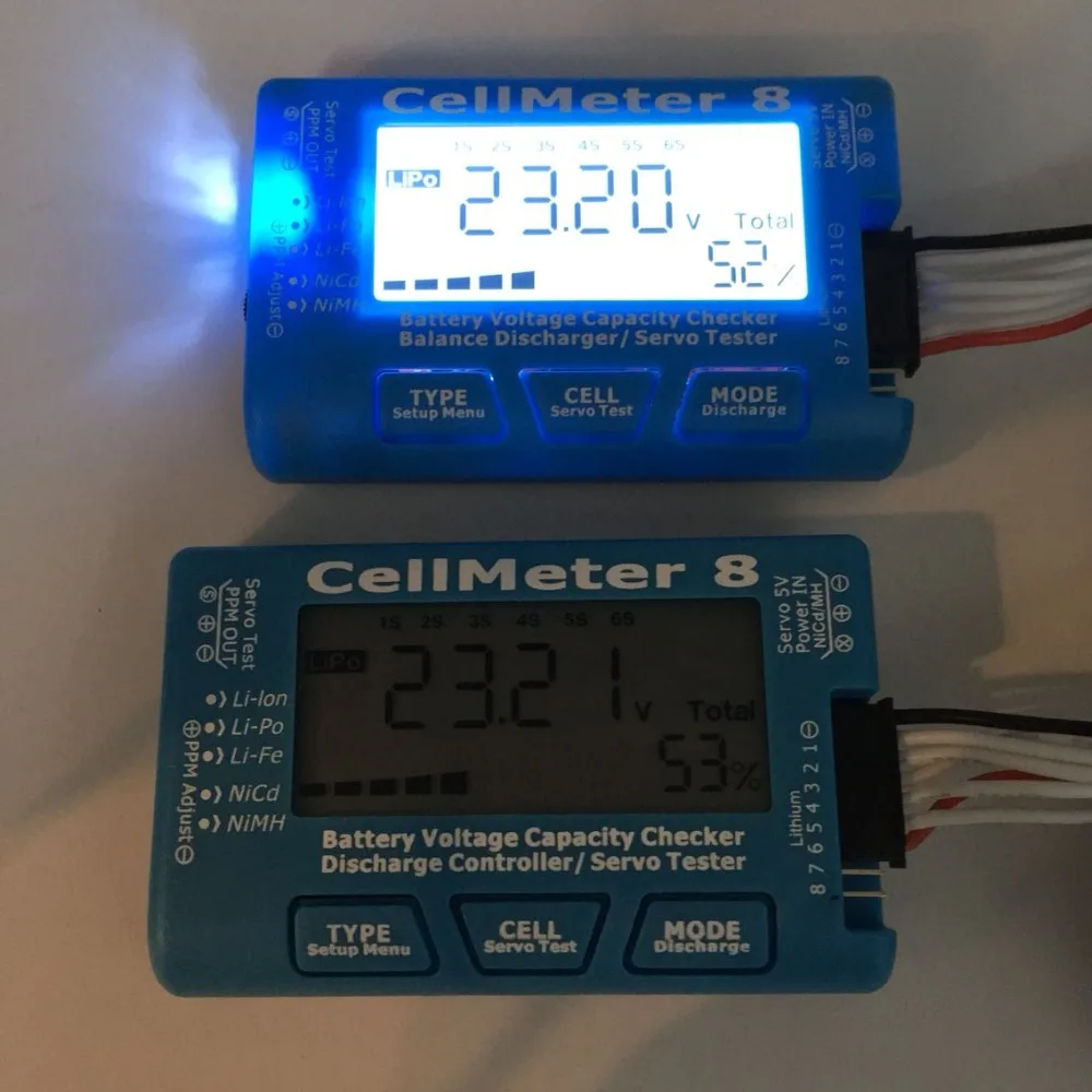 AOK CellMeter 8 без фонового освещения или разрядки Многофункциональный цифровой
