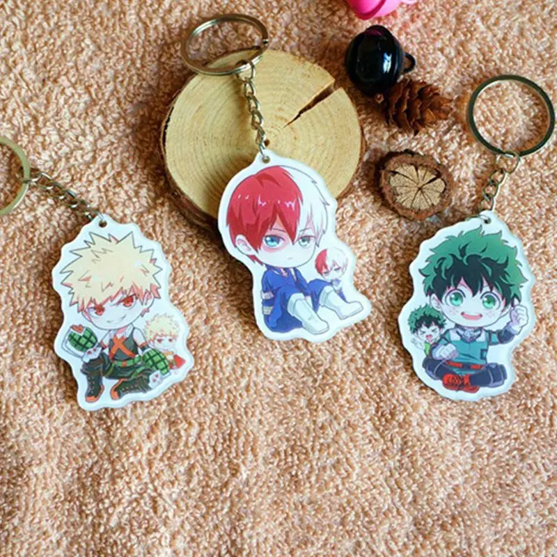 1 шт. аниме брелок моя геройская Академия Аниме Кулон герои Izuku мидория Katsuki Bakugo