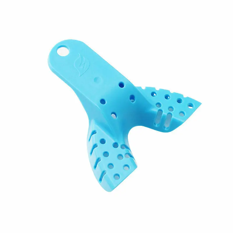 10Pcs/set Dental Blue Impression Plastic Trays Without Mesh Tray Care Teeth Holder Materials Supply For Oral Tools |