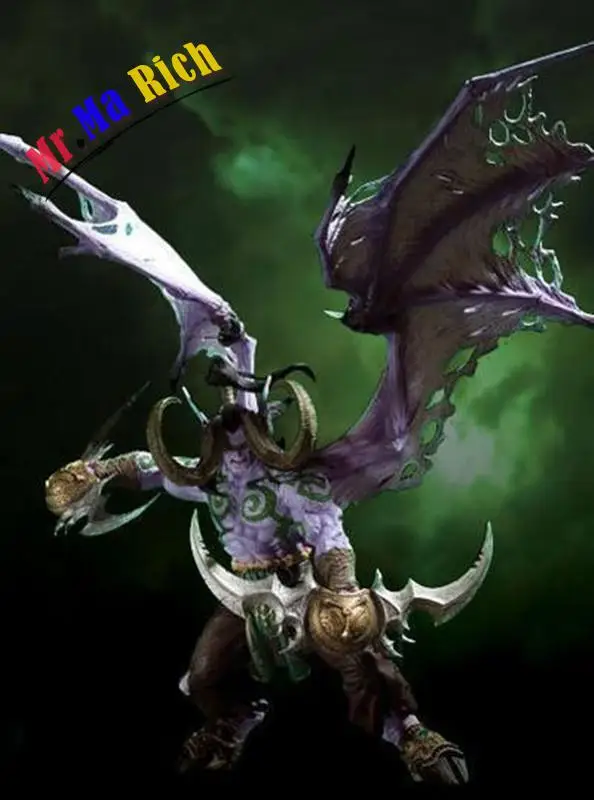 Онлайн игра персонаж фигурку Dc неограниченная Серия 1 Deluxe Demon Hunter Illidan Storm Wow ПВХ