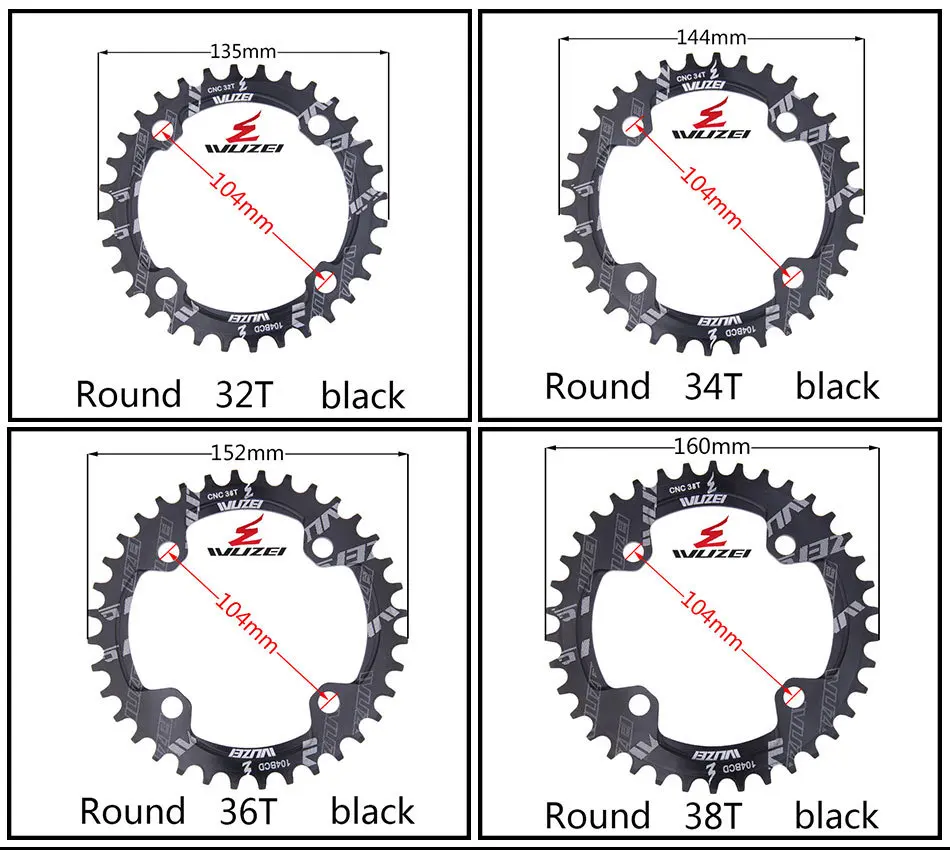 Одна узкая ширина система скорости Crown 104 Bcd 1 Rodada 38 36 34 32 T Mtb 9 10 11 S 1*11 крест кольцо